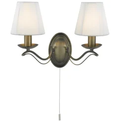 Searchlight Wandleuchte 2-flmg. im Jugendstil messingfarben< Wandleuchten|Esszimmer Lampen