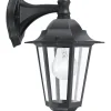 Rustikale Lampen|Maritime Lampen*Eglo Wandleuchte für Außen LATERNA 4 in schwarz