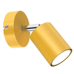 Spots|Wandleuchten*Luminex Wandleuchte Gelb schwenkbar Ø 8 cm GU10 Metall Kinder
