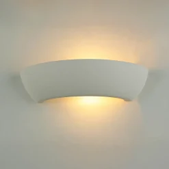 Sollux Wandleuchte Gips Weiß Up Down Zeitlos innen< Gipsleuchten|Küchenlampen