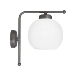 Wandleuchten|Badezimmer Lampe*Giovanni Battista Wandleuchte Glas Messing H: 25 cm in Bronze Weiß E27