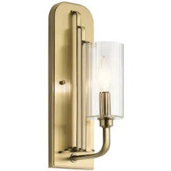 Wandleuchten|Metall Lampen*Elstead Wandleuchte Glas Metall E14 35,5 cm hoch Jugendstil