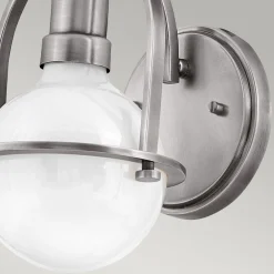 Elstead Wandleuchte Glas Metall E27 H: 23,3 cm Kugel Schirm< Wandleuchten|Küchenlampen