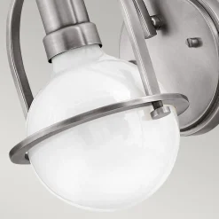 Elstead Wandleuchte Glas Metall E27 H: 23,3 cm Kugel Schirm< Wandleuchten|Küchenlampen