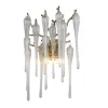 Searchlight Wandleuchte Glas Metall in Gold H:42 cm G9 2-flammig< Wohnzimmerlampen|Metall Lampen