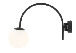 ALDEX Wandleuchte Glas Metall Schwarz E14 blendarm Modern< Wandleuchten|Badezimmer Lampe