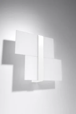 Wandleuchten|Flurlampen*Sollux Wandleuchte Glas Metall Weiß 2x G9 blendarm dekorativ