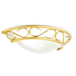 Easylight Wandleuchte Glas Schirm in Weiß Messing< Wandleuchten|Flurlampen