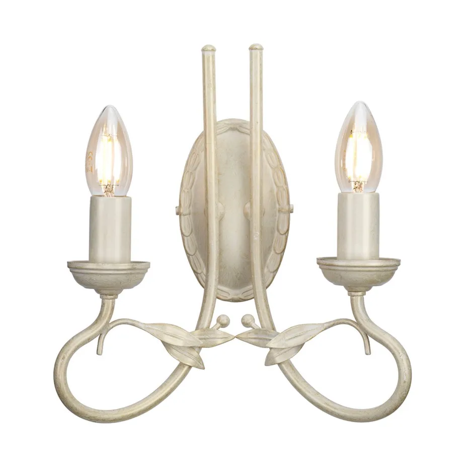 Wandleuchten|Rustikale Lampen*Elstead Wandleuchte GOTICA 6 Creme 2xE14 Design Lampe