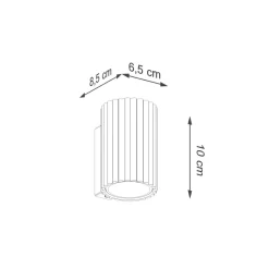 Sollux Wandleuchte GU10 H: 10 cm klein in Grün Modern Aluminium< Flurlampen|Wohnzimmerlampen
