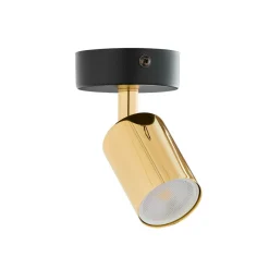 TK Lighting Wandleuchte GU10 klein Schwarz Gold verstellbar Metall< Flurlampen|Bürolampen