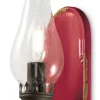 Wohnzimmerlampen|Glaslampen*Ferroluce Wandleuchte Handarbeit Glas H: 33 cm Bordeaux Shabby Antik