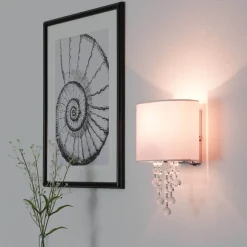 Wandleuchten|Flurlampen*Searchlight Wandleuchte im Jugendstil weiß