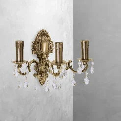 Giovanni Battista Wandleuchte in Bronze hell 3-flammig E14 Messing Jugendstil< Wandleuchten|Jugendstil Lampen