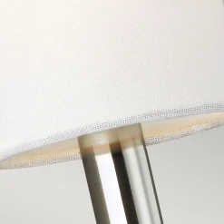 Elstead Wandleuchte in Nickel Weiß Metall Stoff E14 Jugendstil< Wandleuchten|Stofflampen