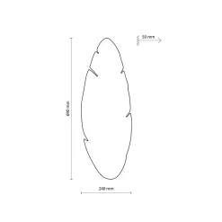 Wandleuchten|Flurlampen*TK Lighting Wandleuchte indirekt Holz H: 69 cm Blatt Natur Design 4x G9