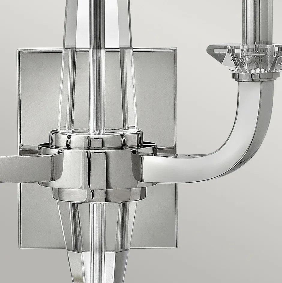 Wohnzimmerlampen|Metall Lampen*Elstead Wandleuchte innen 45 cm hoch Metall Kristall 2x E14