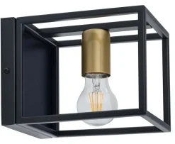 Sigma Wandleuchte Innen Schwarz Gold Metall T:21 cm dekorativ< Wandleuchten|Flurlampen