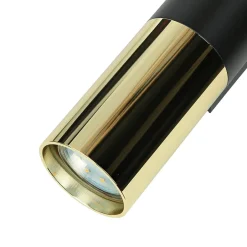 Moderne Lampen|Küchenlampen*Sollux Wandleuchte innen Schwarz Gold Up Down H: 29 cm Metall