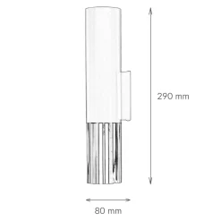 Moderne Lampen|Küchenlampen*Sollux Wandleuchte innen Schwarz Gold Up Down H: 29 cm Metall