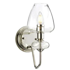 Elstead Wandleuchte innen Stahl Glas in Nickel E14 MAIYA< Wandleuchten|Glaslampen