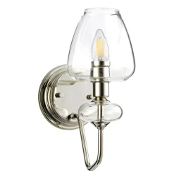 Elstead Wandleuchte innen Stahl Glas in Nickel E14 MAIYA< Wandleuchten|Glaslampen