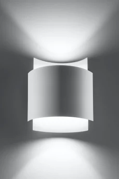 Sollux Wandleuchte innen Up Down Metall Weiß H: 23 cm G9< Wandleuchten|Flurlampen