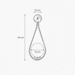 Giovanni Battista Wandleuchte Jugendstil H: 44 cm Messing Glas in Bronze Weiß< Wandleuchten|Badezimmer Lampe