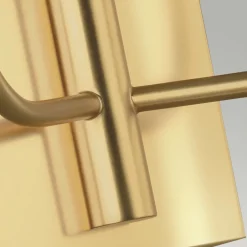 Wandleuchten|Wohnzimmerlampen*Elstead Wandleuchte Jugendstil in Messing Weiß Metall Stoff