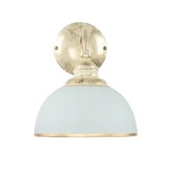 Glaslampen|Jugendstil Lampen*Jupiter Wandleuchte Jugendstil in Weiß Gold Wohnzimmer Flur