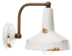 Wohnzimmerlampen|Keramiklampen*Ferroluce Wandleuchte Keramik Metall E27 H: 21 cm Vintage Design