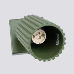 Flurlampen|Wohnzimmerlampen*Sollux Wandleuchte klein B: 8 cm Grün schwenkbar Aluminium GU10