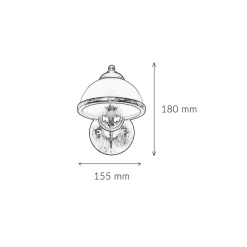 Easylight Wandleuchte KORFU in Messing Antik< Wandleuchten|Küchenlampen