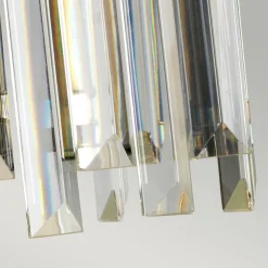 Elstead Wandleuchte Kristall Art Déco E27 in Nickel Klar E27< Wandleuchten|Flurlampen