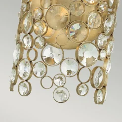 Elstead Wandleuchte Kristall Metall in Blattsilber dekorativ< Wandleuchten|Flurlampen