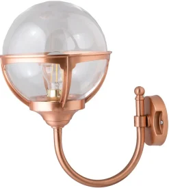 Lido Wandleuchte Kupfer IP43 Echt-Messing außen elegant< Außenleuchten Messing|Außenwandleuchten