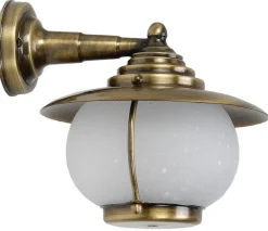 Lido Wandleuchte Laterne Hof Messing Glas Maritim< Außenleuchten Antik|Außenleuchten Messing