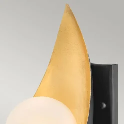 Elstead Wandleuchte LED G9 H: 25,4 cm 3000 K Schwarz Gold Weiß< Wandleuchten|Flurlampen