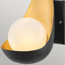 Elstead Wandleuchte LED G9 H: 25,4 cm 3000 K Schwarz Gold Weiß< Wandleuchten|Flurlampen