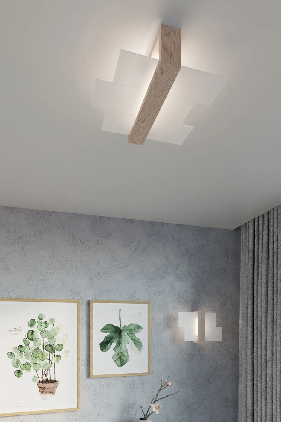 Wandleuchten|Flurlampen*Easylight Wandleuchte LEDA in Echtholz