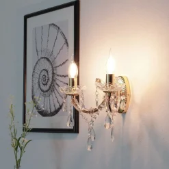 Searchlight Wandleuchte MARIE THERESE in Gelb 2-flmg< Wandleuchten|Küchenlampen