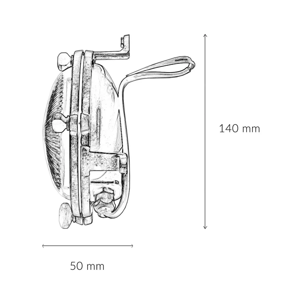 Lido Wandleuchte Maritim G9 Ø 14 cm Messing Glas außen< Außenleuchten Antik|Außenleuchten Messing