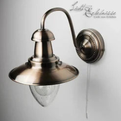 Wandleuchten|Esszimmer Lampen*Searchlight Wandleuchte maritim kupfer-farben