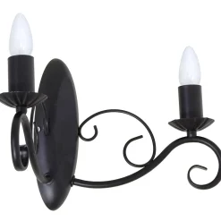 Wandleuchten|Esszimmer Lampen*Luminex Wandleuchte MAURO in Schwarz 2-flmg