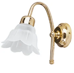 Wandleuchten|Küchenlampen*Lido Wandleuchte Messing Glas edel E14 Flur ALKMENE