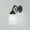 Berliner Messingleuchten Wandleuchte Messing Glas blendarm Ornamente E27 Antik< Wohnzimmerlampen|Metall Lampen