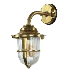 Metall Lampen|Messinglampen*Lido Wandleuchte Messing Maritim IP64 Haus Hof Haustür