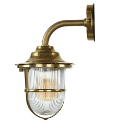Metall Lampen|Messinglampen*Lido Wandleuchte Messing Maritim IP64 Haus Hof Haustür