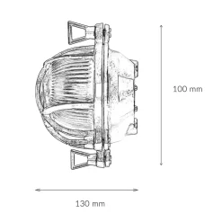 Metall Lampen|Messinglampen*Lido Wandleuchte Messing Riffelglas IP64 oval Maritim