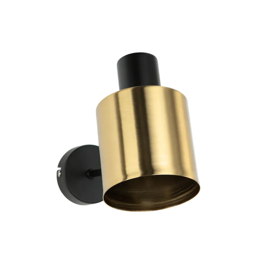 Industrie Lampen|Küchenlampen*Easylight Wandleuchte Messing Schwarz verstellbar E27 Industrial